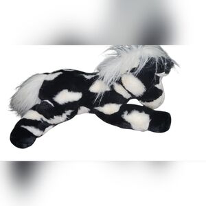 Black & White Paint Stuffed Horse Boys Girls Toy